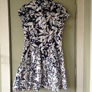 DVF Diane Von Furstenberg Designer Cotton Abstract Dress